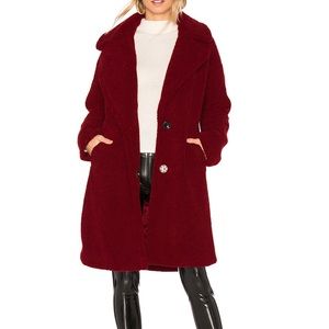 KENDAL + KYLIE RED TEDDY COAT